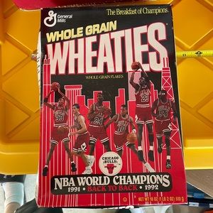 Michael Jordan/Chicago Bulls back to back championship Wheaties box.